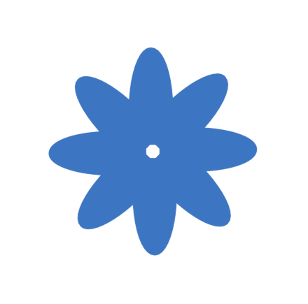 Blue flower icon